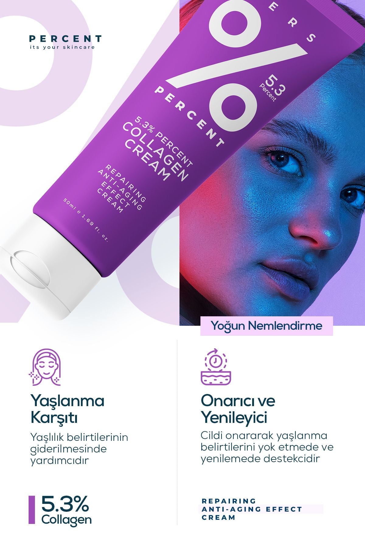 Percent Onarıcı ve Anti-Aging Etkili Krem