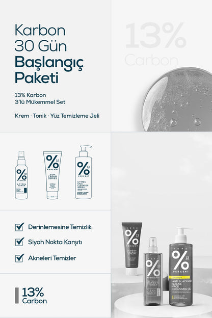 Percent Siyah Nokta ve Akne Karşıtı Temizleyici Set