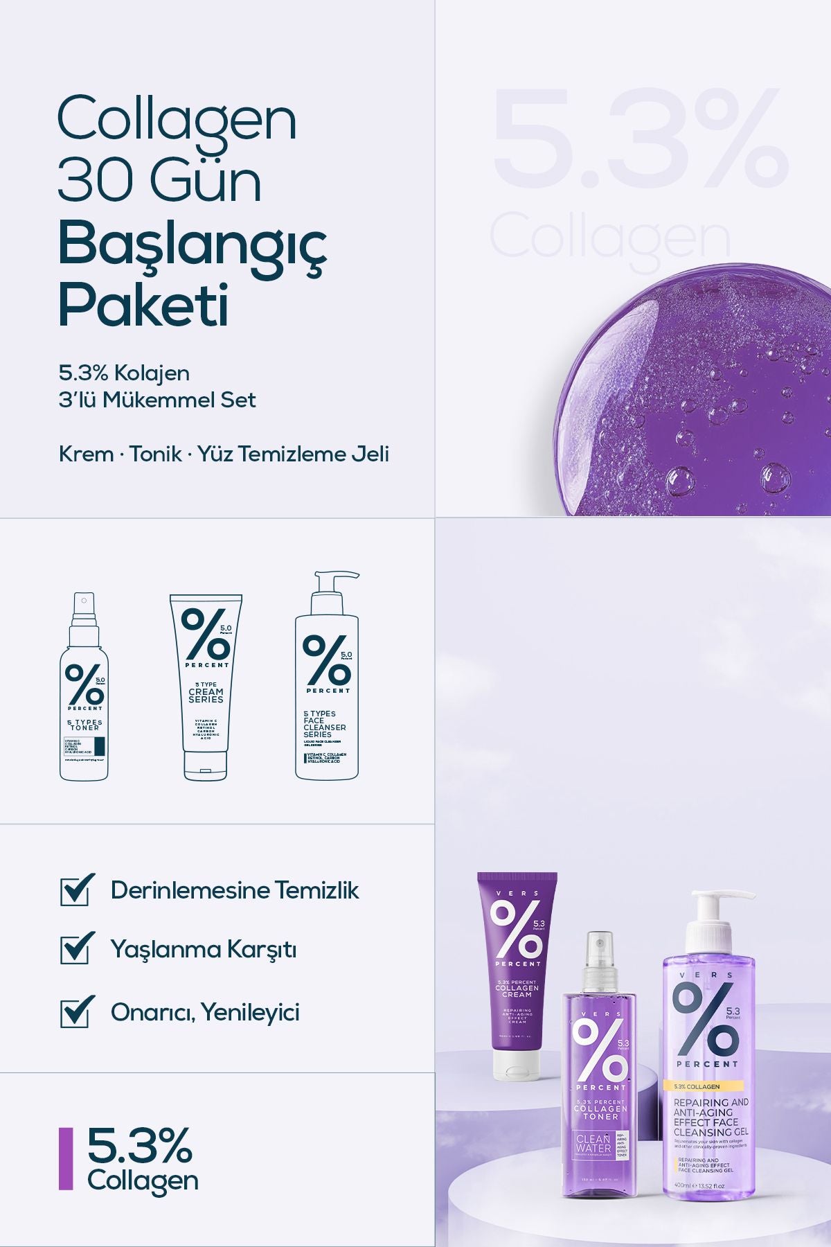 Percent Onarıcı ve Anti-Aging Etkili Set