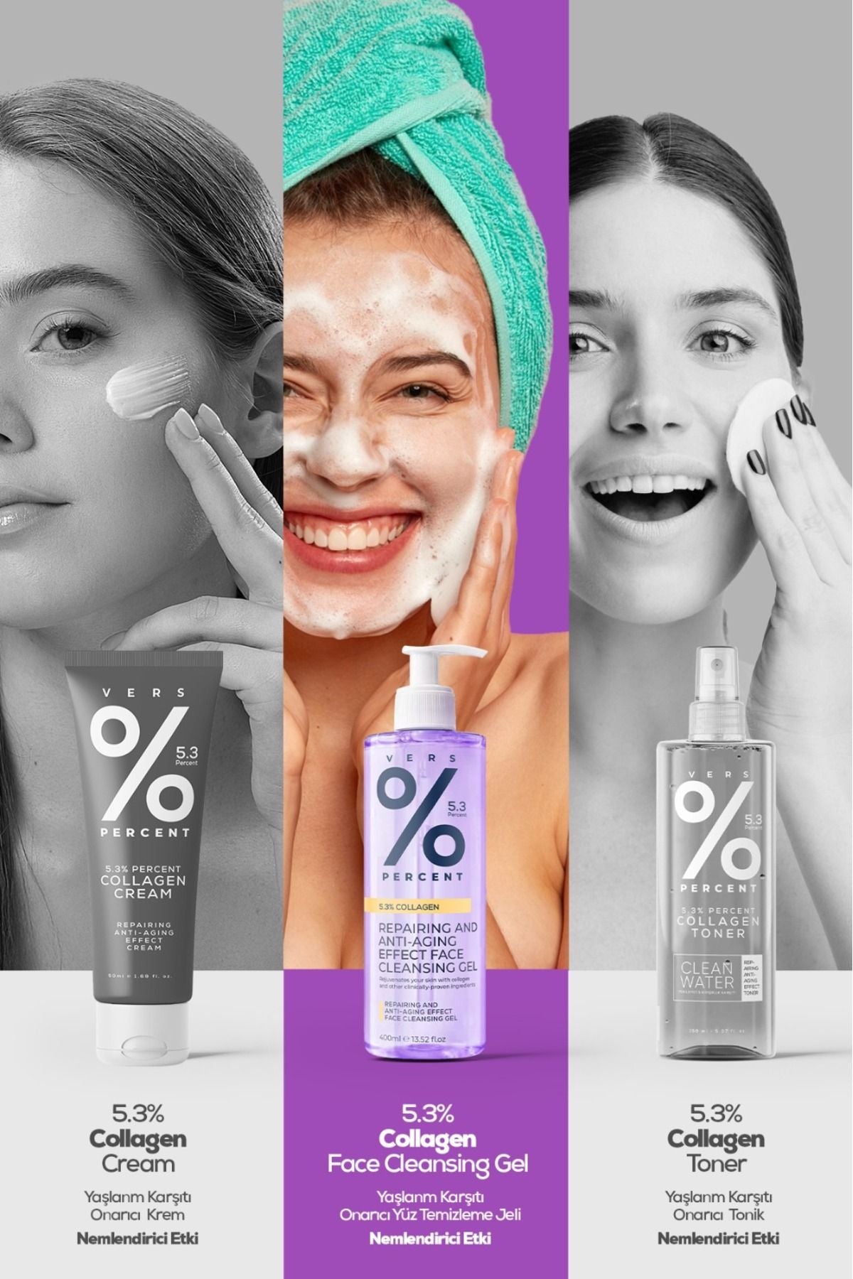 Percent Onarıcı ve Anti-Aging Etkili Yüz Temizleme Jeli